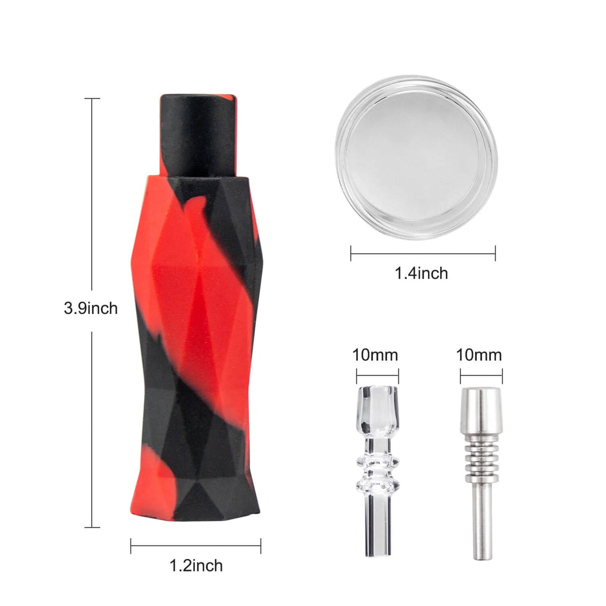 2-in-1 Silicone Honey Straw & Hand Pip