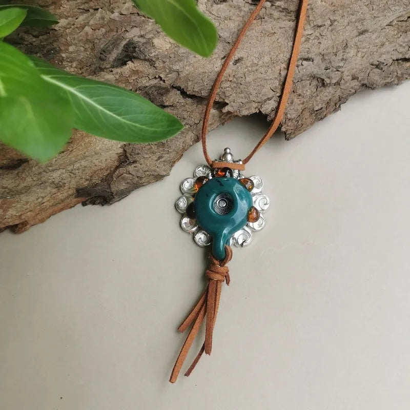 Hand Blown Glass Pendant - Style 10