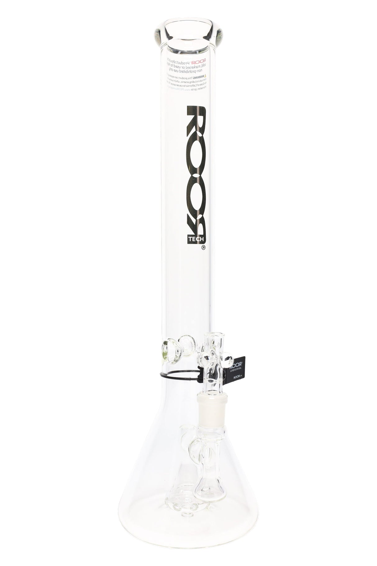 ROOR Tech 18" Stemless Beaker Bong with Showerhead Perc – Clear Glass GOG