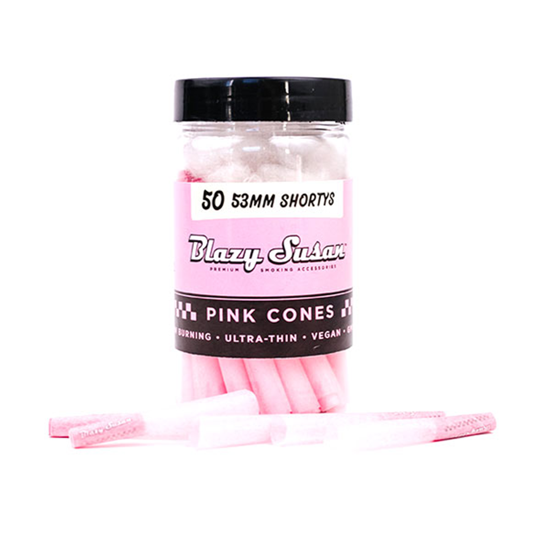 Blazy Susan Pink Paper Cones (50 Count)