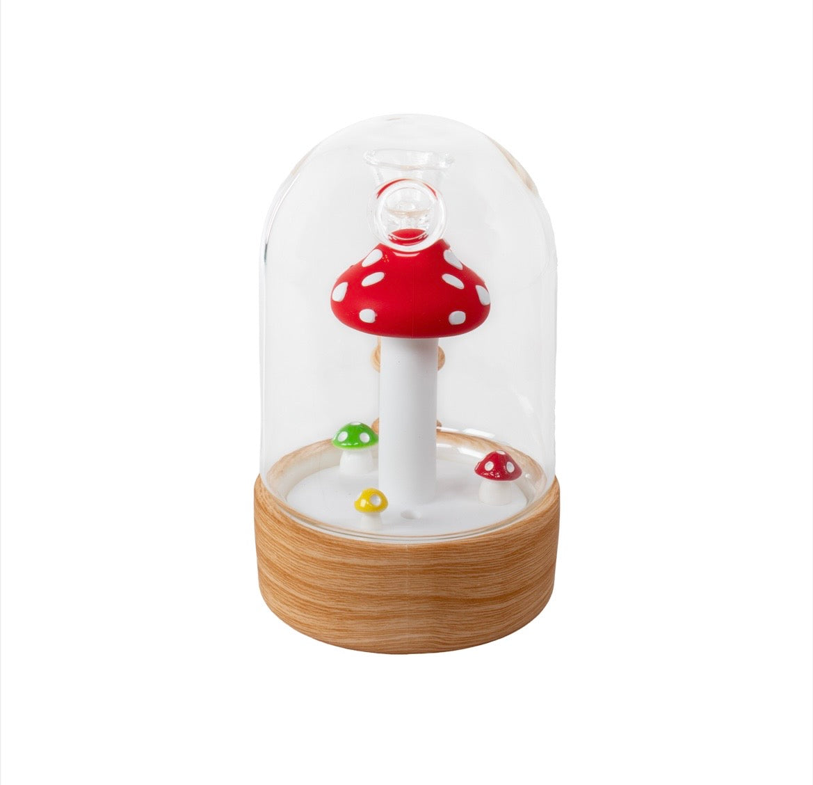 Bong de vidrio con cúpula de hongo