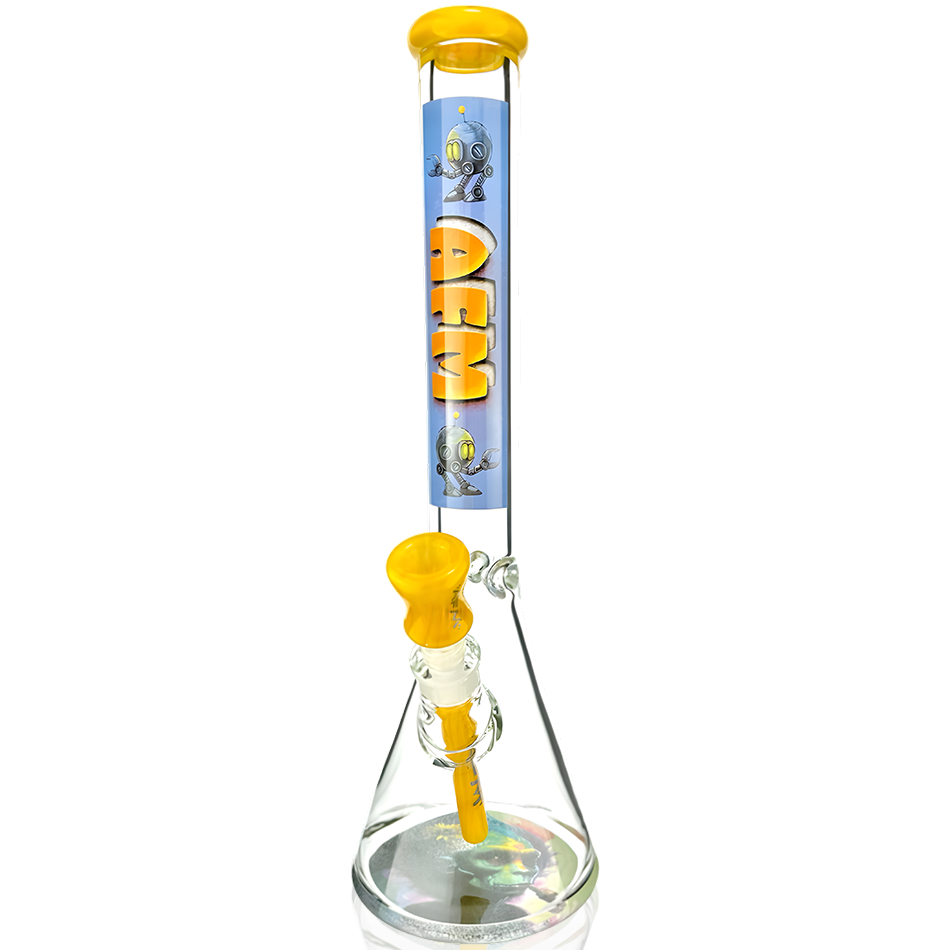 18" AFM AI God Sekhmet 9mm Glass Beaker Bong Bundle Set