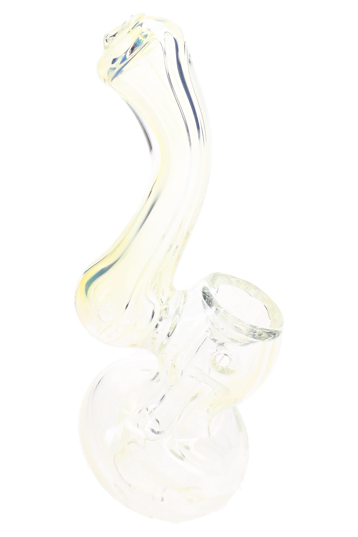 Color-Changing Fumed Glass Sherlock Bubbler “Ghost Curl” – 4½″ – Assorted