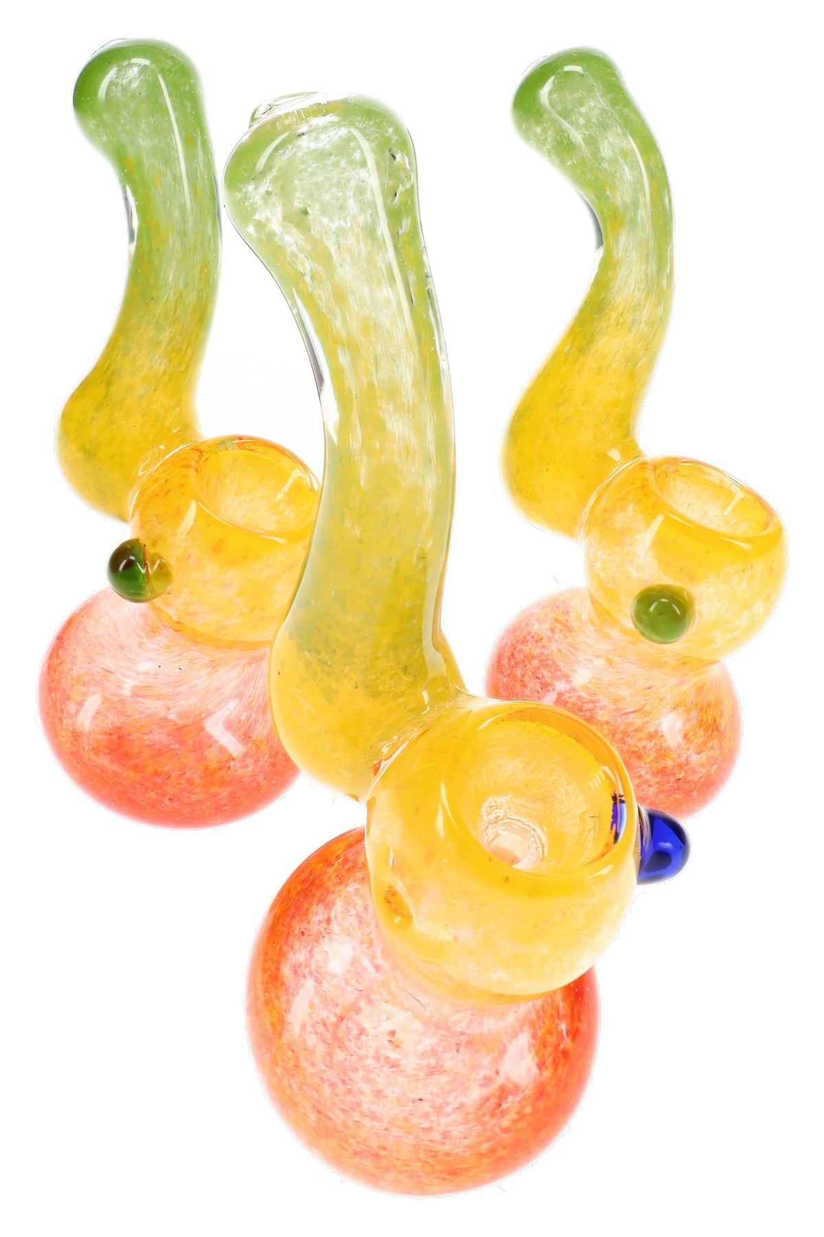 迷你 Rasta 風格玻璃 Sherlock 煙斗 “Mango Curl” – 4 英吋 – 款式隨機