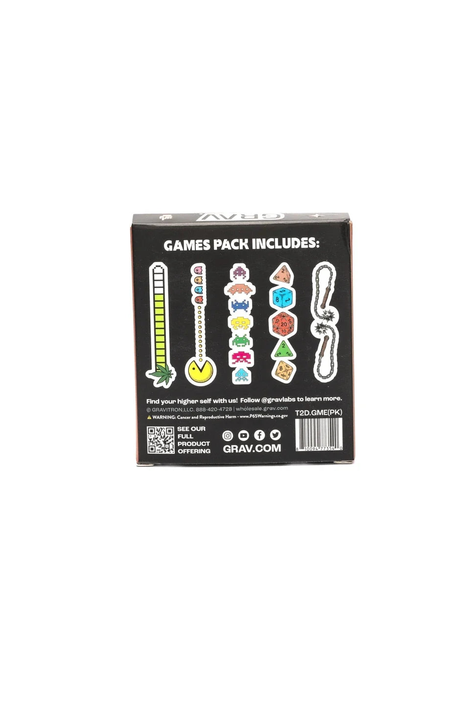 GRAV 12 mm Graphic Tasters – Games – 5-Pack – Assorted