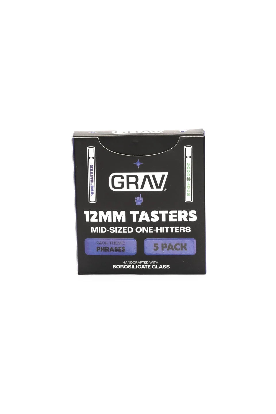 GRAV 12 mm Graphic Tasters – Phrases – 5-Pack – Assorted