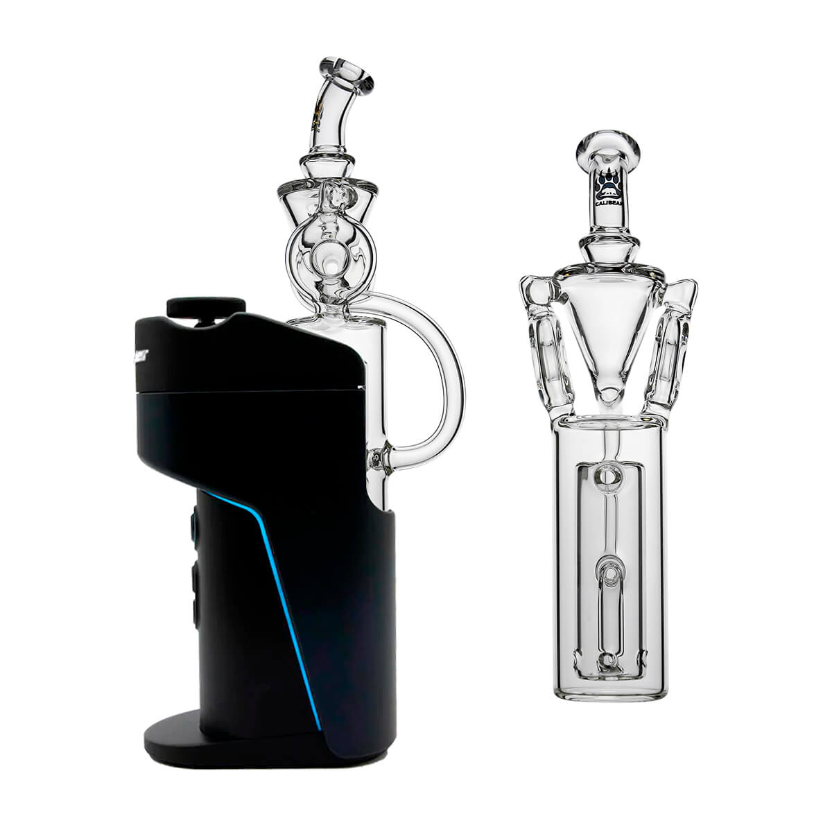 Calibear Dual Donut Recycler Glass Attachment for Dr. Dabber Switch Go