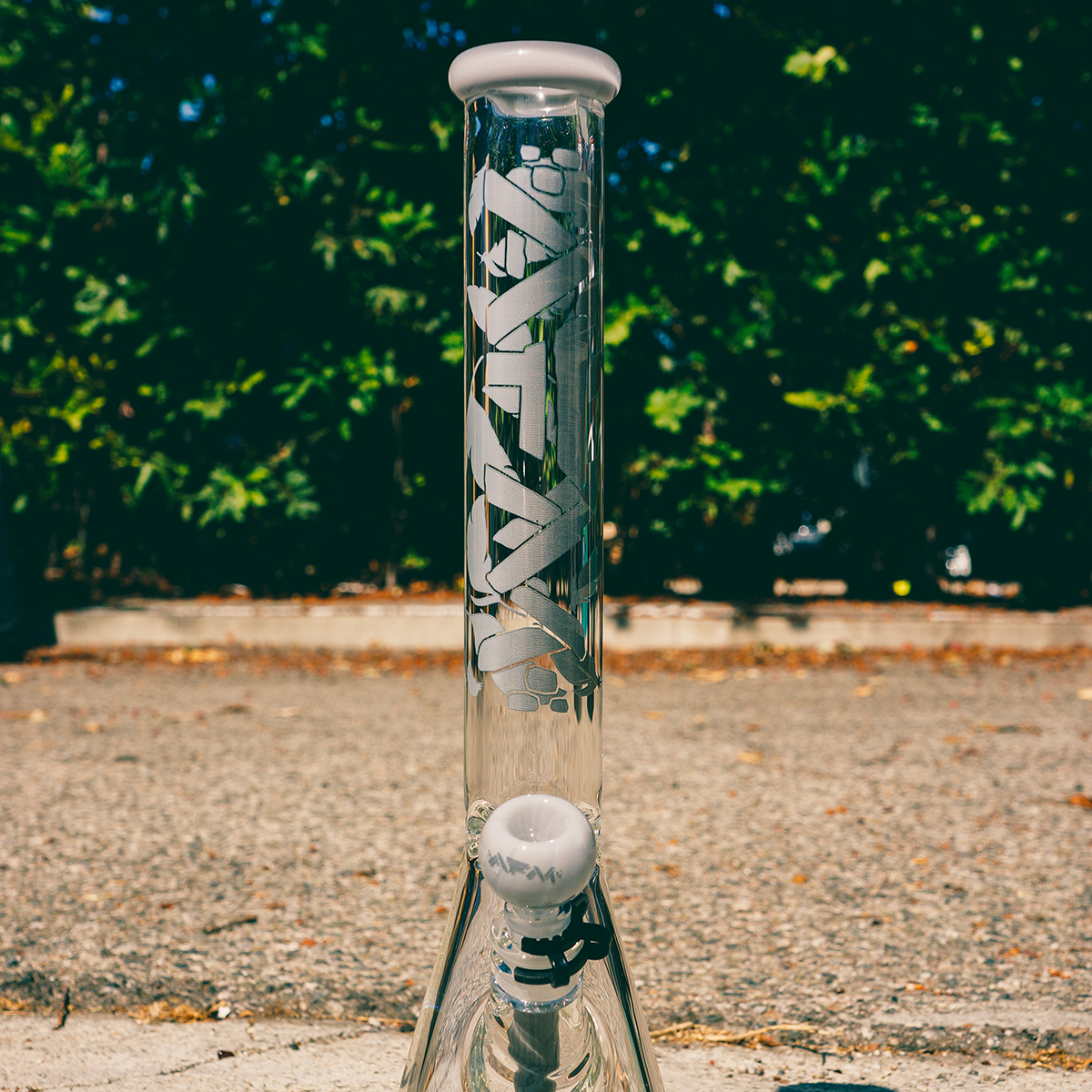 18" AFM Phoenix 9mm Clear Glass Beaker Bong Bundle Set
