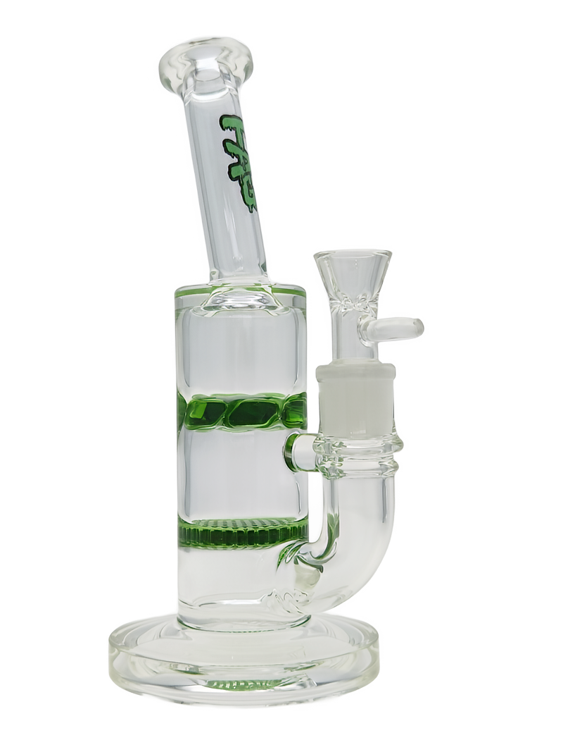 TAG - 9.5" Bent Neck Honeycomb with Spinning Splashguard (18MM Female)