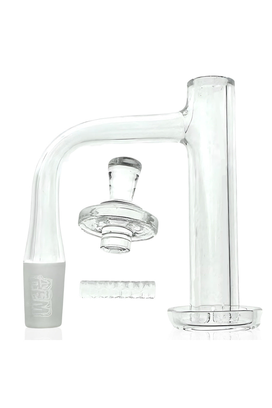 AFM Milky Way Quartz Dab Banger Set – 20mm Flat-Top Premium Quartz Nail Kit with Tower Spinner & Spaceship Cap
