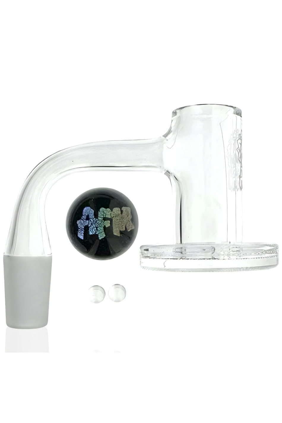 AFM Fireworks Quartz Dab Banger Set – 20mm Flat-Top Premium Quartz Nail Kit with Grid Bottom & Pearls