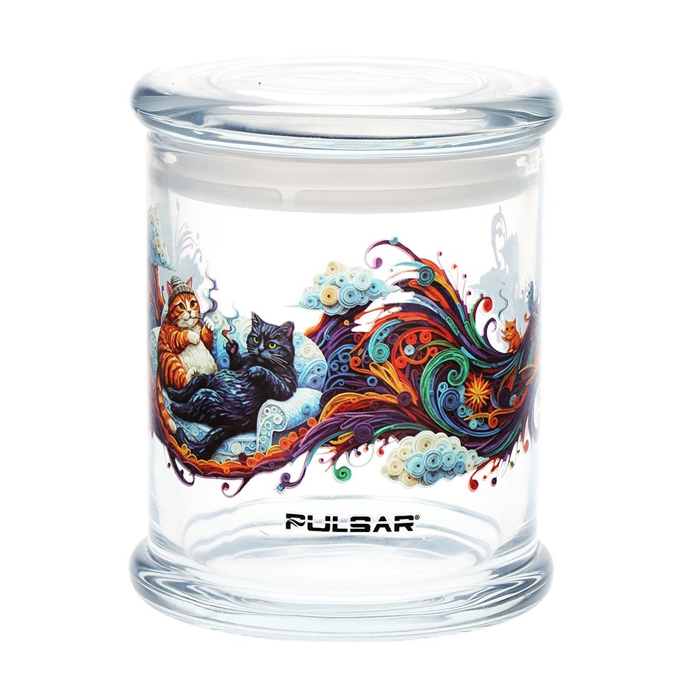 Pulsar Pop Top 玻璃罐 | 大號 | 4.5 英寸 x 3.9 英寸