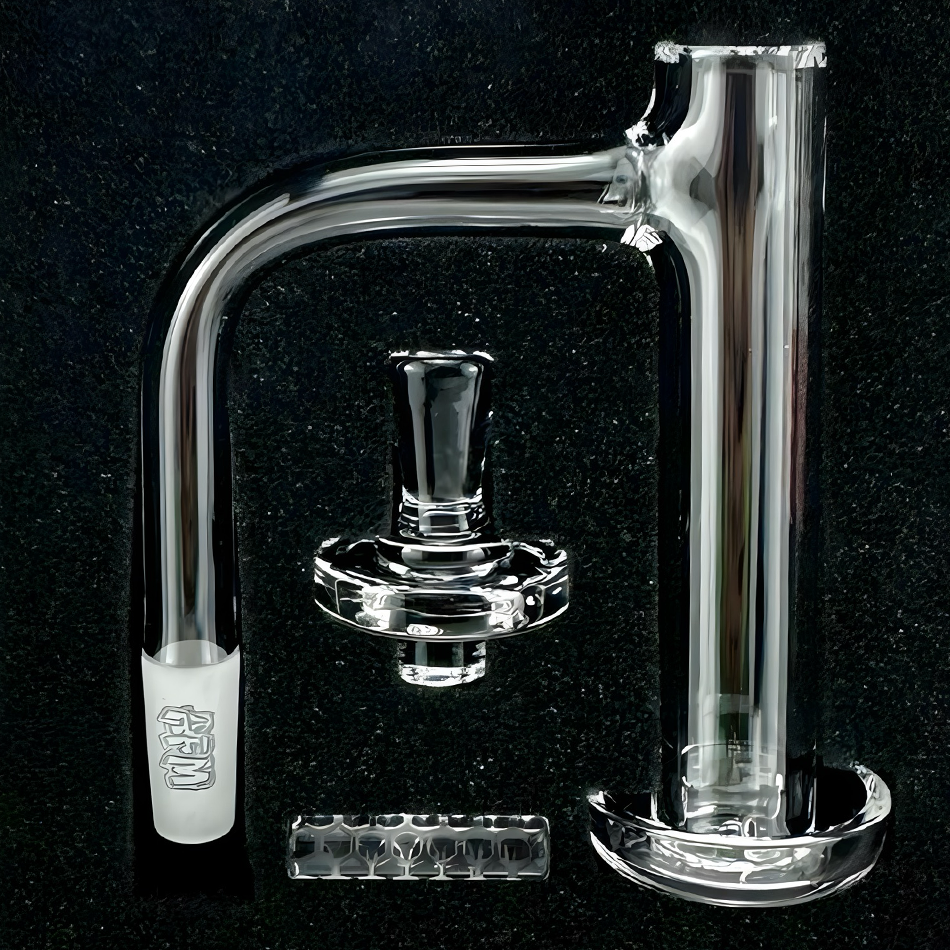 AFM Milky Way Quartz Dab Banger Set – 20mm Flat-Top Premium Quartz Nail Kit with Tower Spinner & Spaceship Cap