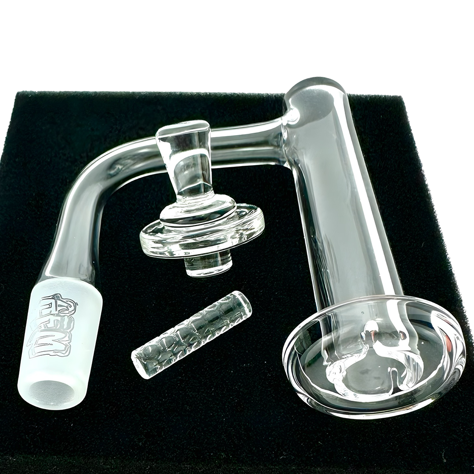 AFM Milky Way Quartz Dab Banger Set – 20mm Flat-Top Premium Quartz Nail Kit with Tower Spinner & Spaceship Cap