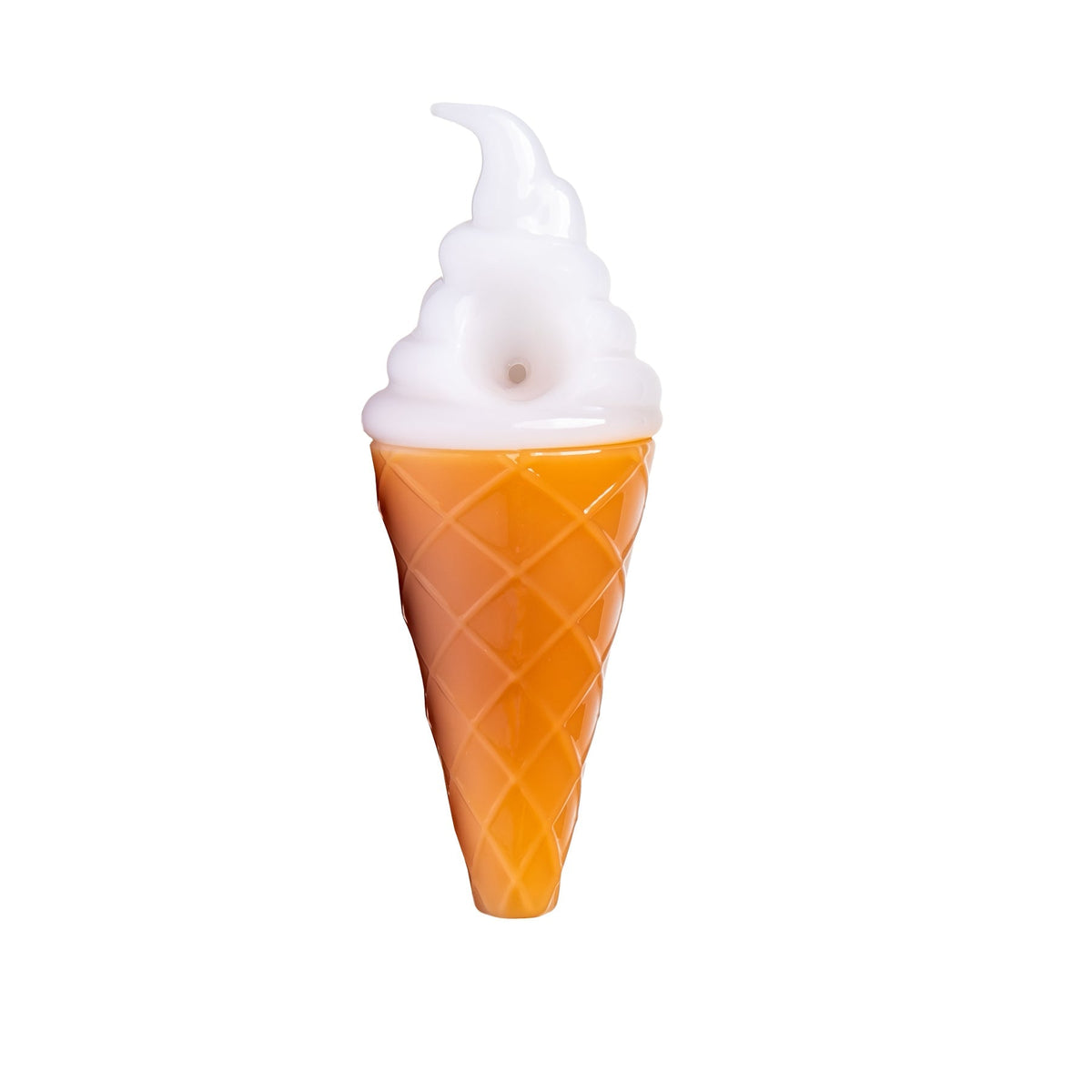 硼矽玻璃冰淇淋造型手持菸斗 “Cone Zone” – 4½″