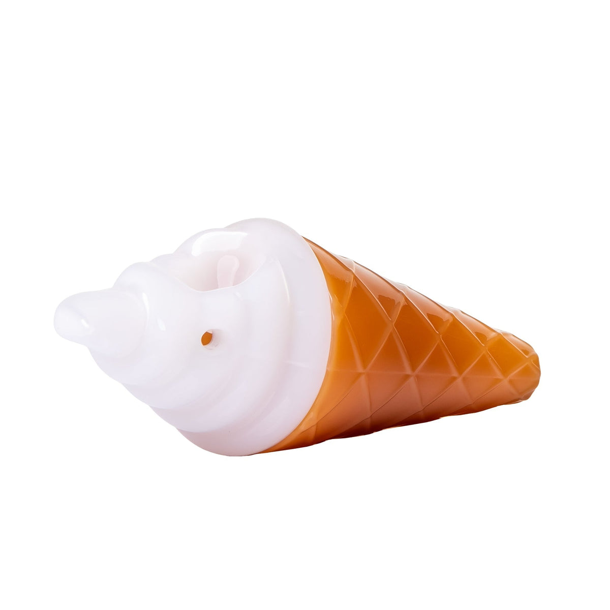 硼矽玻璃冰淇淋造型手持菸斗 “Cone Zone” – 4½″
