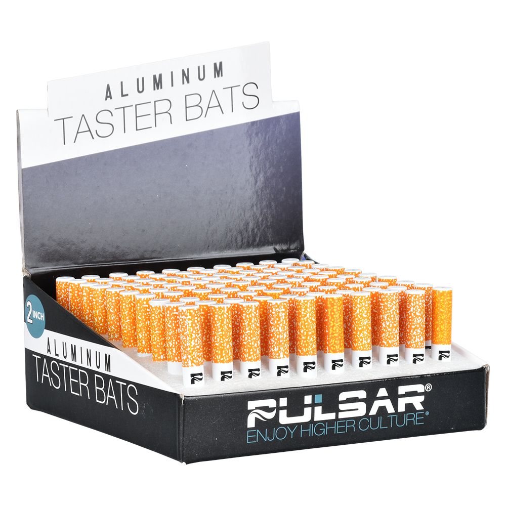 100PC DISP - Pulsar Metal Cigarette Taster Bat