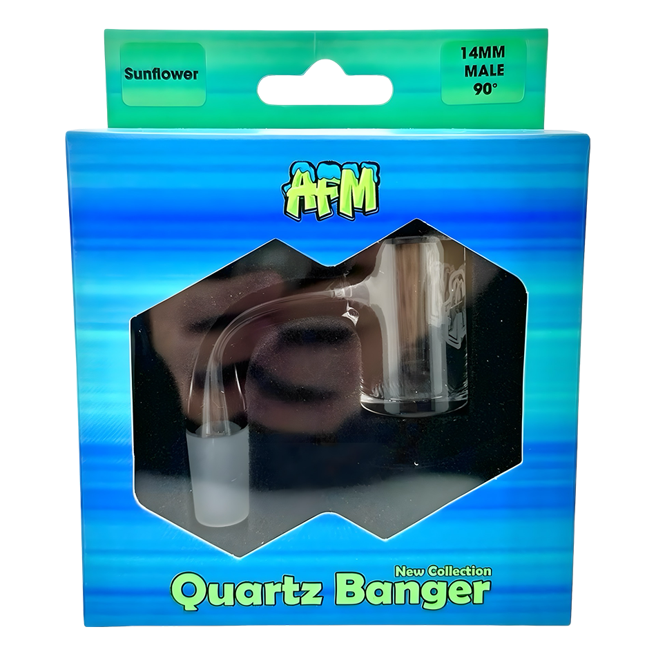 AFM Sunflower Quartz Dab Banger – 25mm Flat-Top Premium Quartz Nail for Concentrates