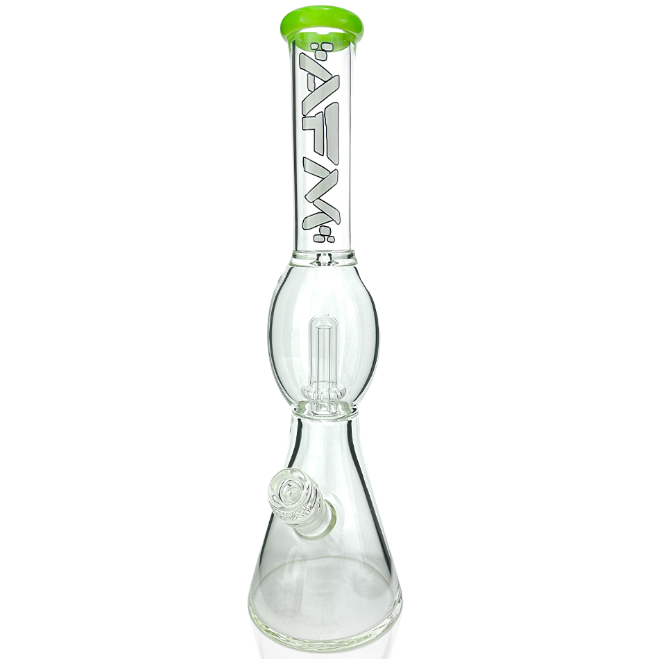 18" AFM Glass Flying Saucer Color Lip Beaker Bong – UFO Perc Water Pipe