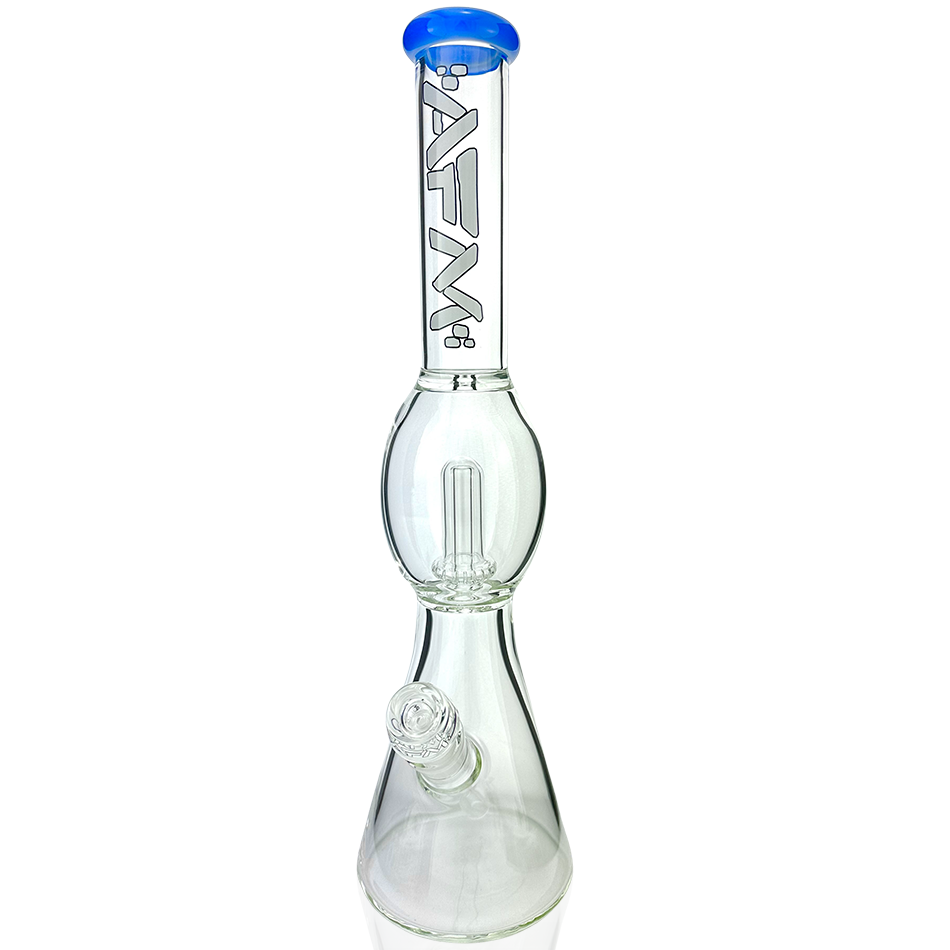 18" AFM Glass Flying Saucer Color Lip Beaker Bong – UFO Perc Water Pipe