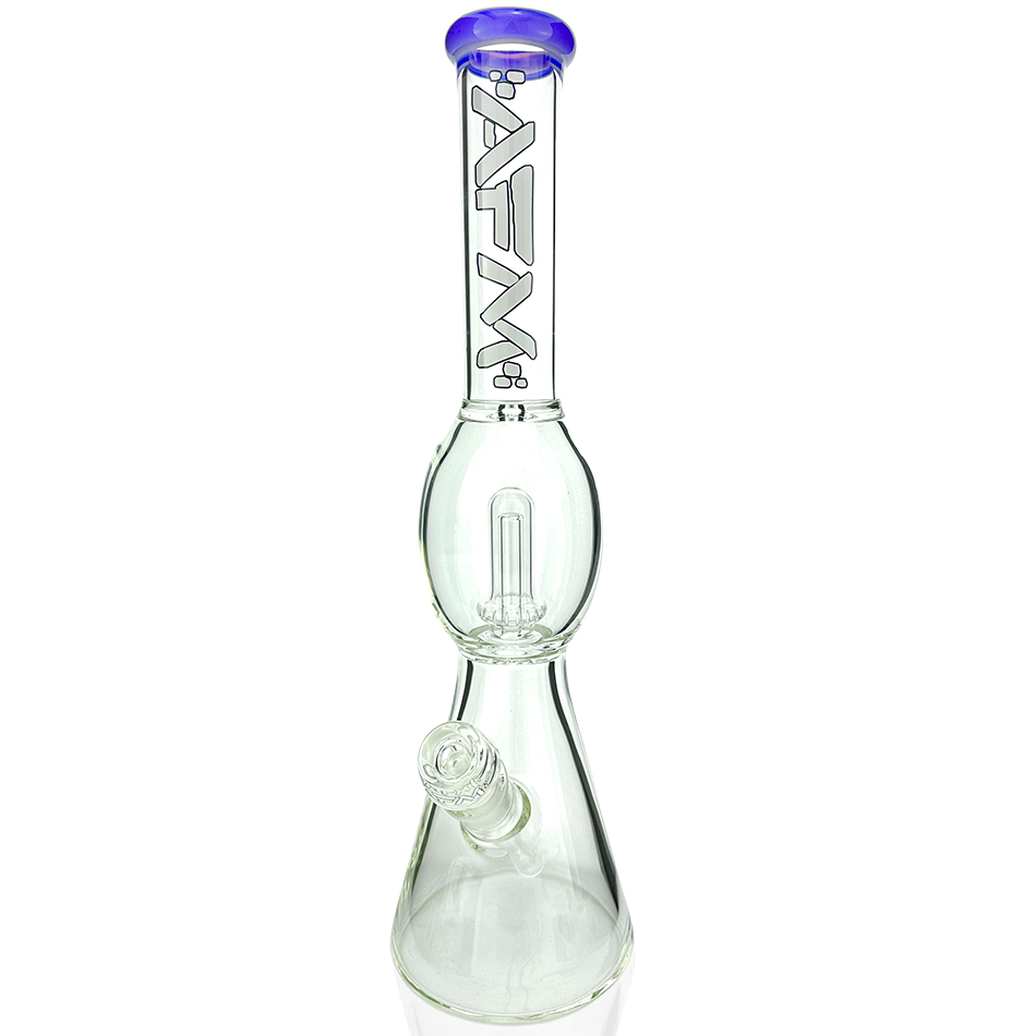 18" AFM Glass Flying Saucer Color Lip Beaker Bong – UFO Perc Water Pipe
