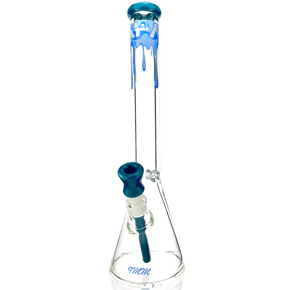 18" AFM Drippy Clear 9mm Glass Beaker Bong Bundle Set