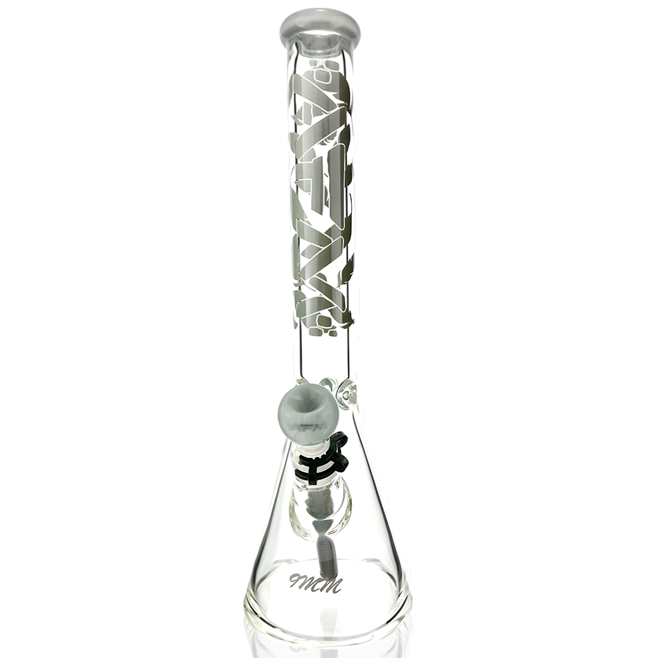 18" AFM Phoenix 9mm Clear Glass Beaker Bong Bundle Set