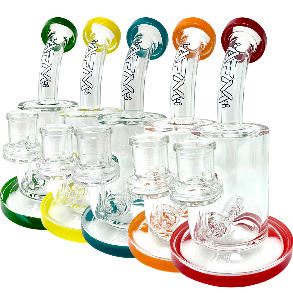 7.5" AFM Clear Glass Inline Perc Dab Rig