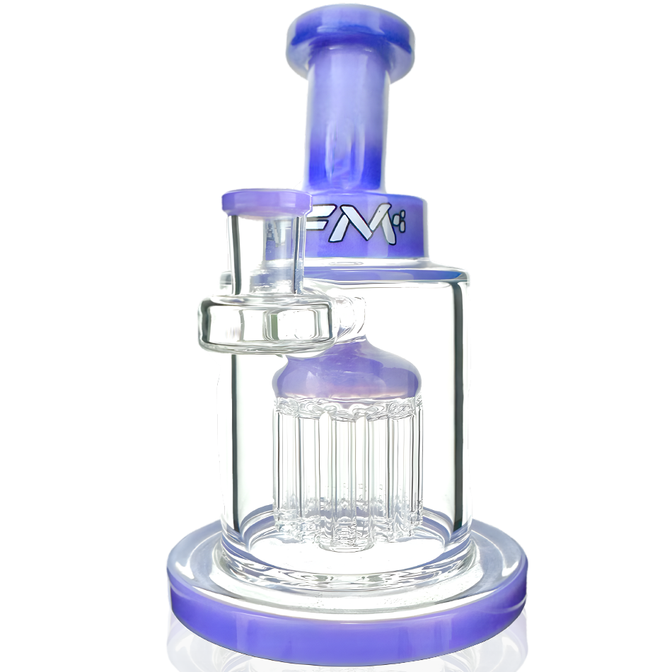 7" AFM Eight Arm Perc Tank Glass Dab Rig + Banger Boxed Set
