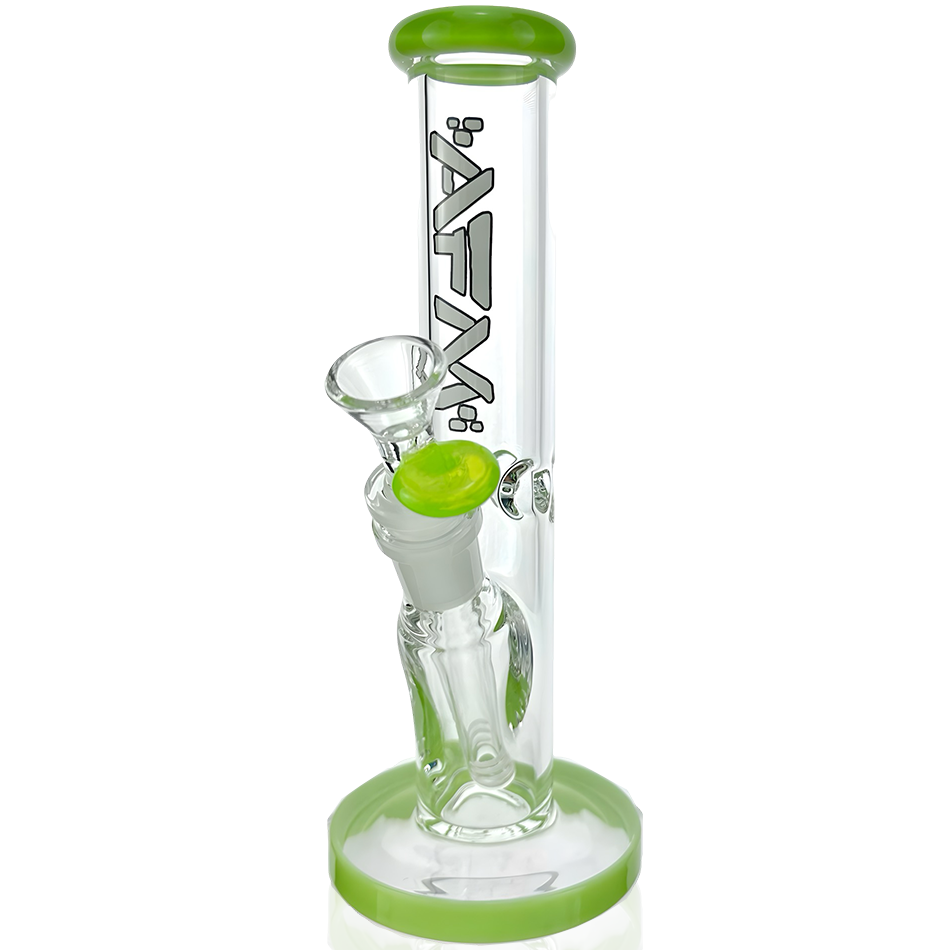 8″ AFM Colored Lip Clear Mini Straight Tube Beaker