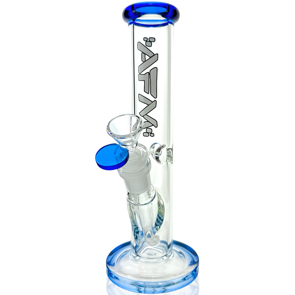 8″ AFM Colored Lip Clear Mini Straight Tube Beaker