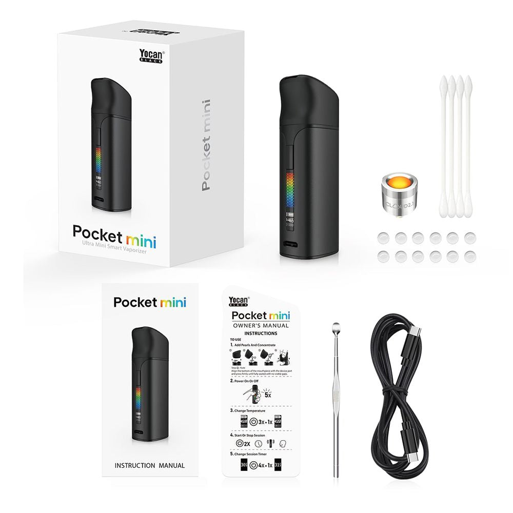 Vaporizador de concentrados Yocan Black Pocket Mini | 1300mAh