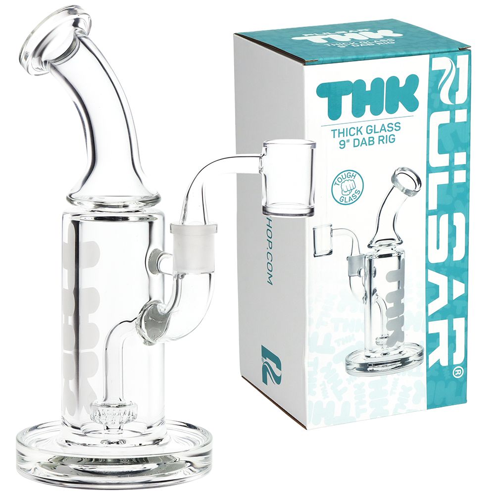 Pulsar "THK" 9毫米玻璃大麻油菸具 - 9吋 / 14毫米母頭