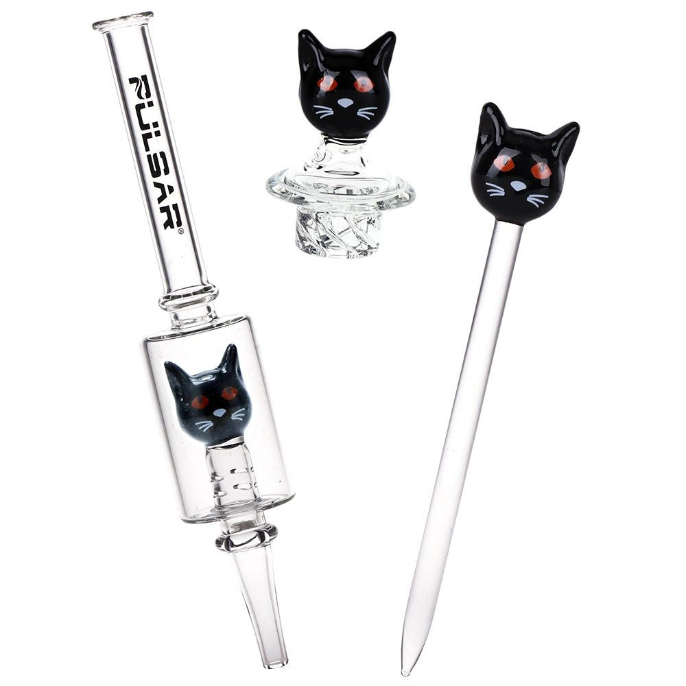 Set de Dab Rig de Vidrio Pulsar Superstitious Kitty - 8" / 14mm F