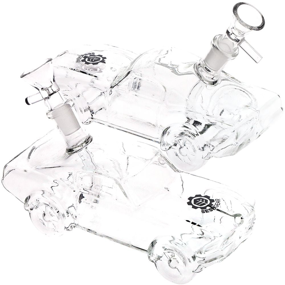 2件套裝 - SeshGear 透明汽車玻璃水煙斗 - 6.75英寸 / 14毫米母接口