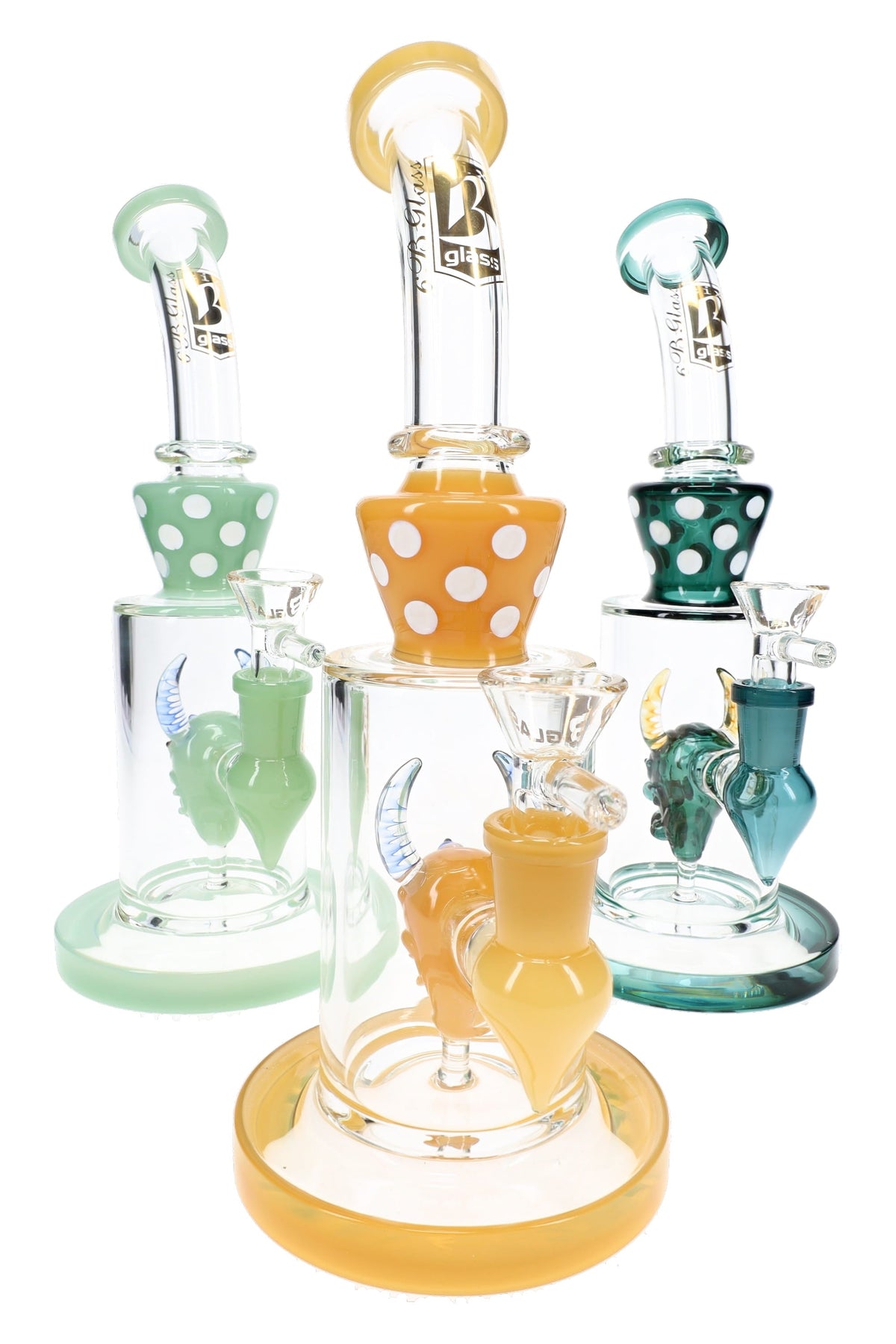 6B Glass Devil 直筒式無莖水煙壺 – 9.5 吋 – 款式隨機