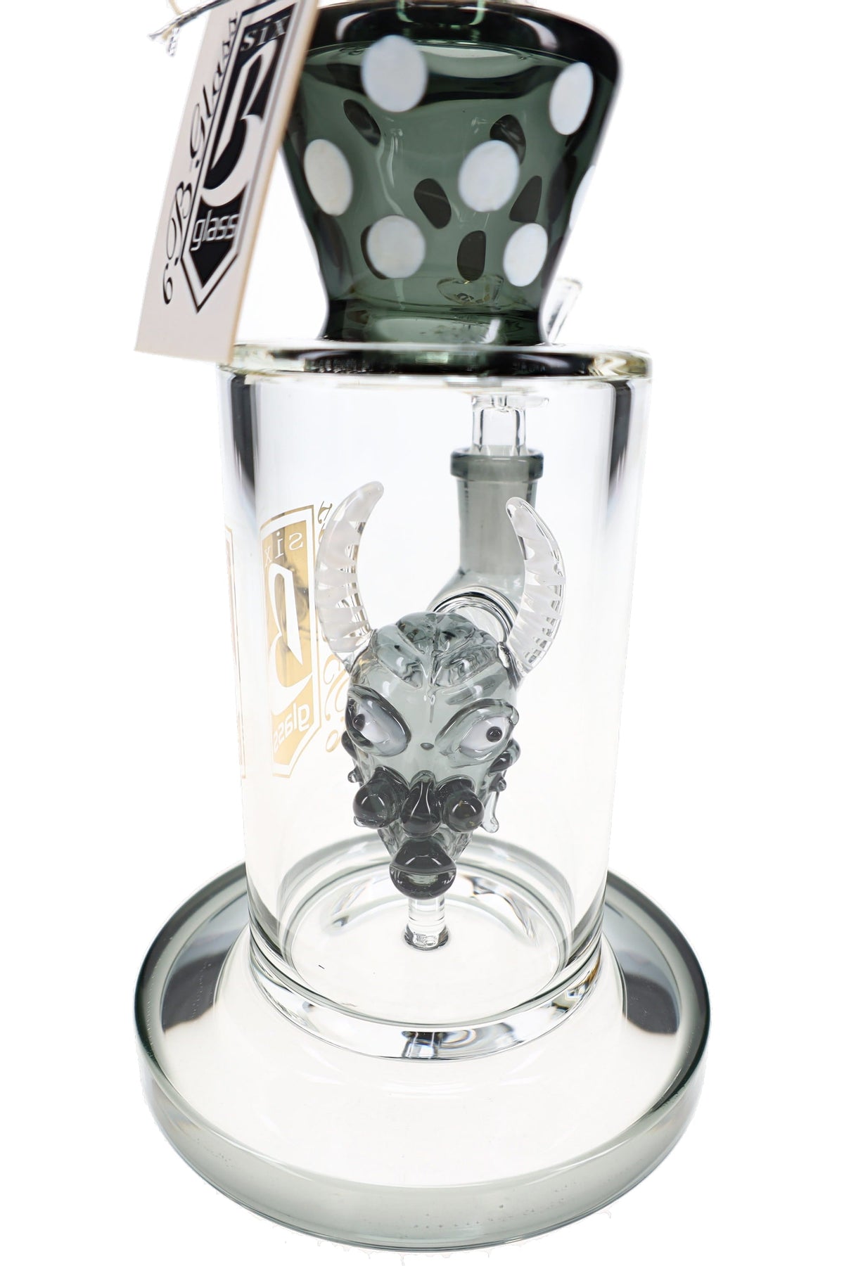 6B Glass Devil 直筒式無莖水煙壺 – 9.5 吋 – 款式隨機