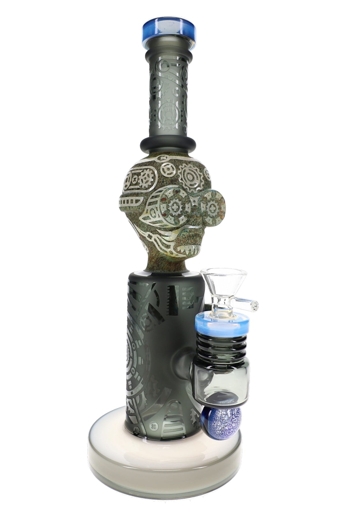 Bong de vidrio alienígena de piedra esmerilada "Visitante antiguo" – 11″ – Surtido