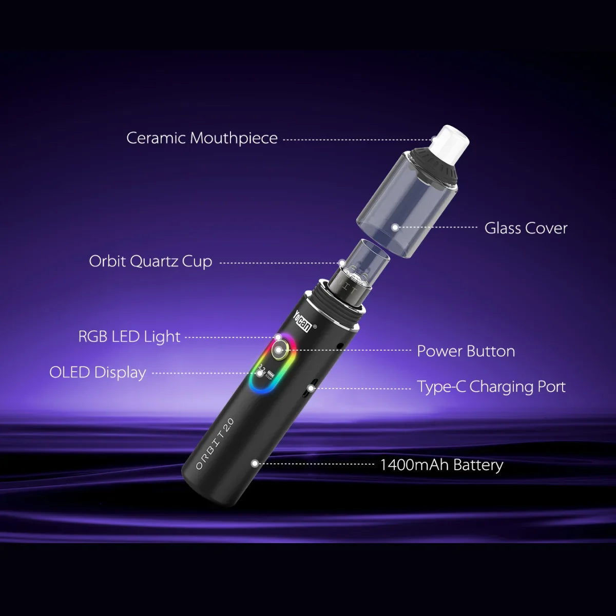 Vaporizador tipo dab pen Yocan Orbit 2.0