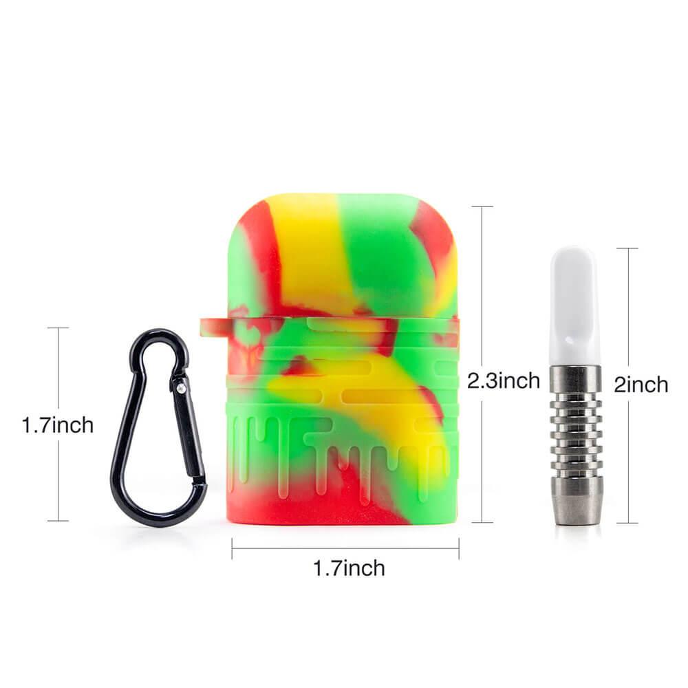 Colorful Rasta Silicone One Hitter