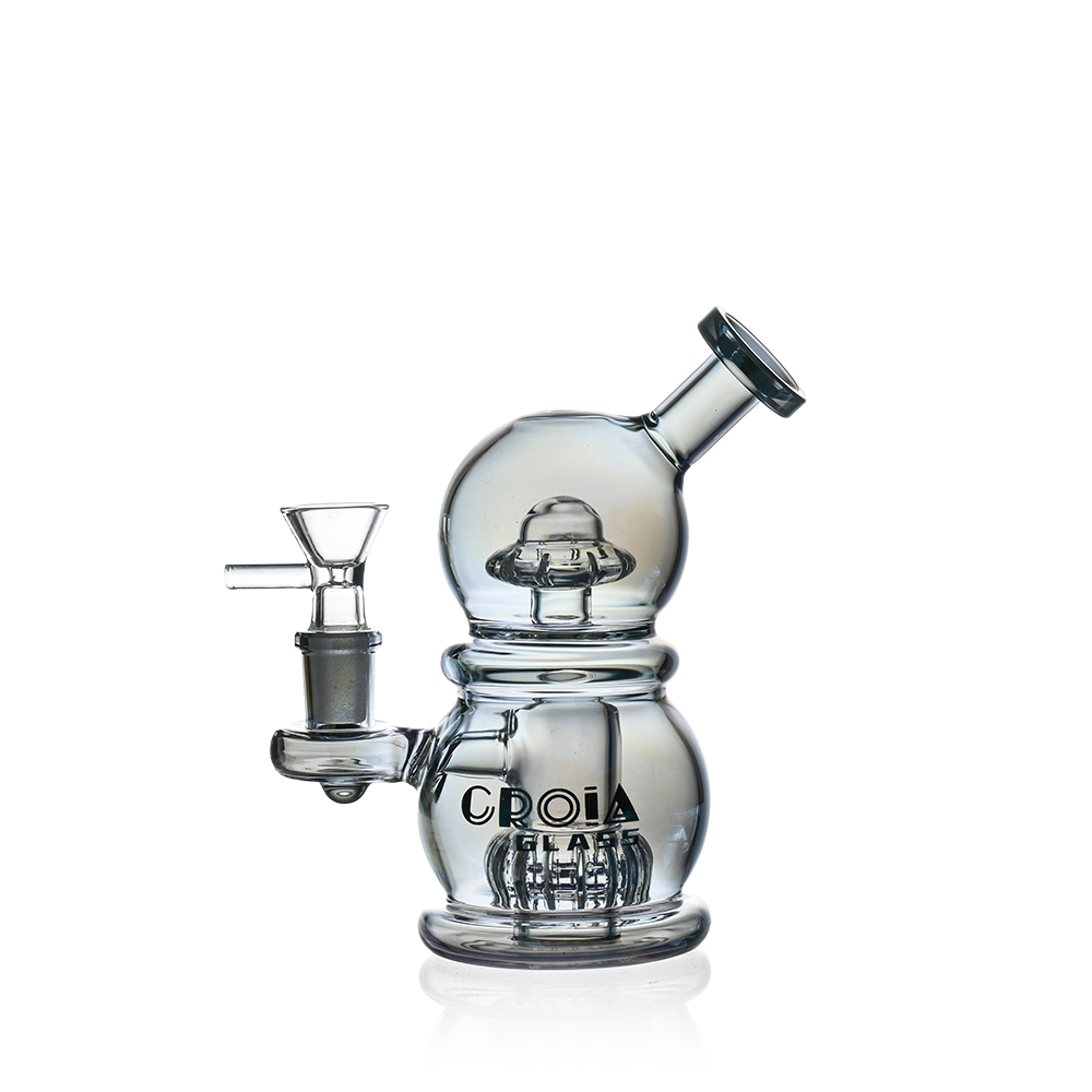 6" Mini Egg Dab Rig with Crown Perc | Croia Glass