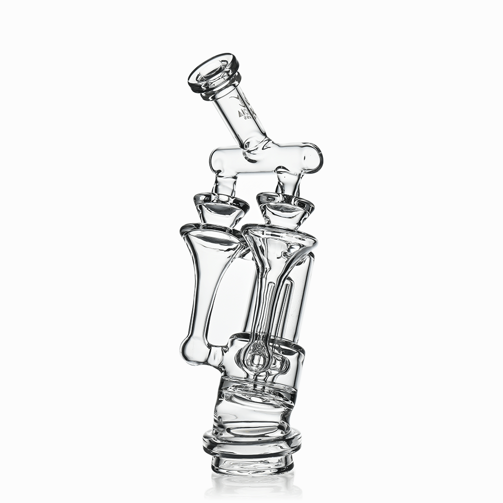 8" Dual Tornado Recycler Glass Attachment for Puffco Peak & Peak Pro | Croia Glass