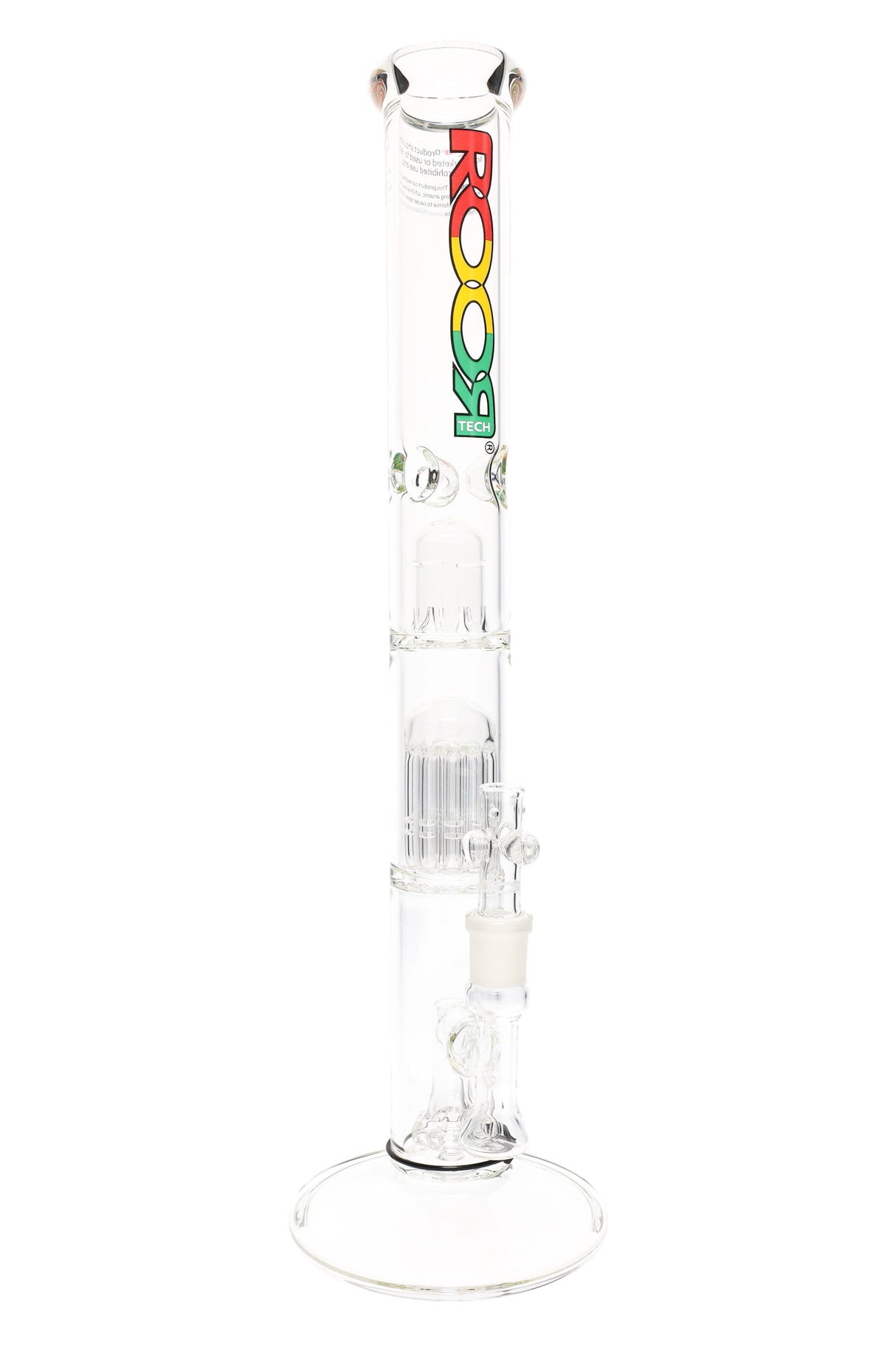 ROOR Tech Stemless Straight Tube Bong – Multi Percs – 18″ – 5 mm