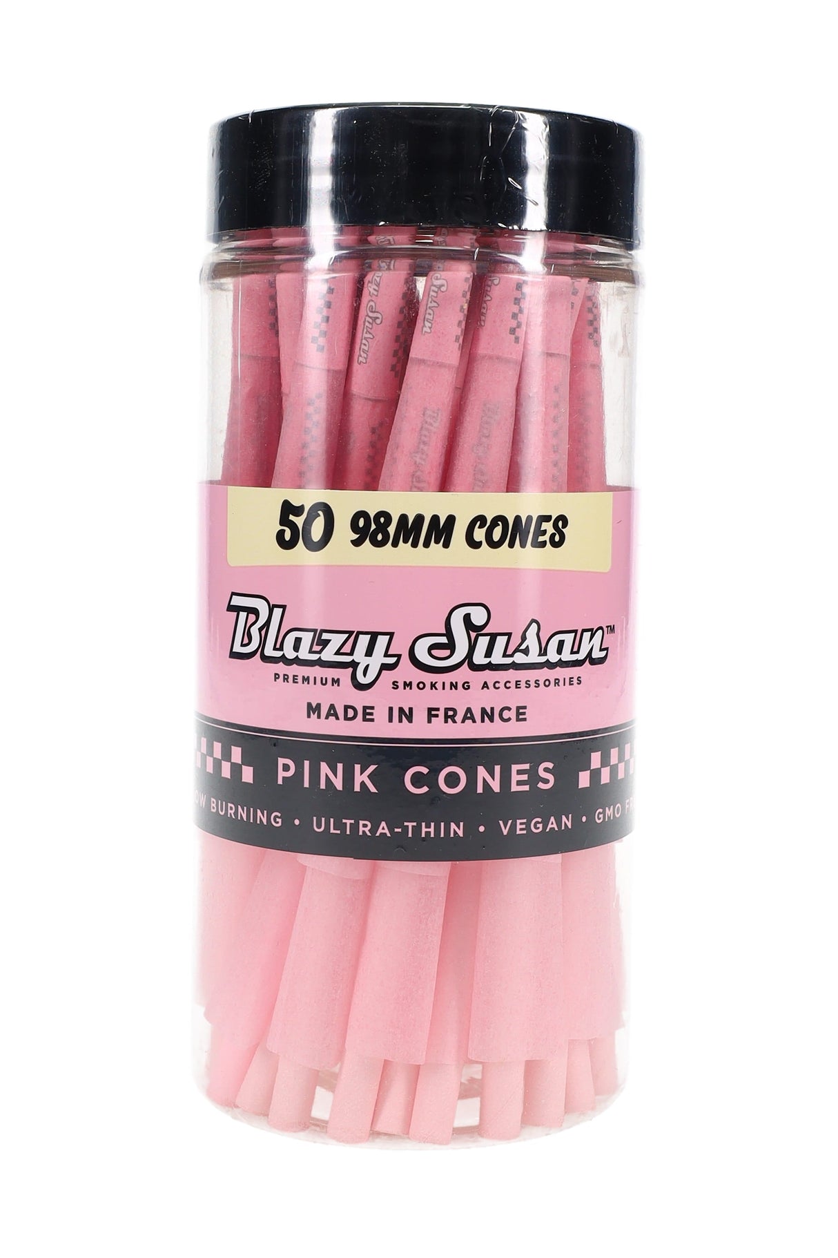 Blazy Susan Pre-Rolled Cones – 98 mm – 50-Count Jar