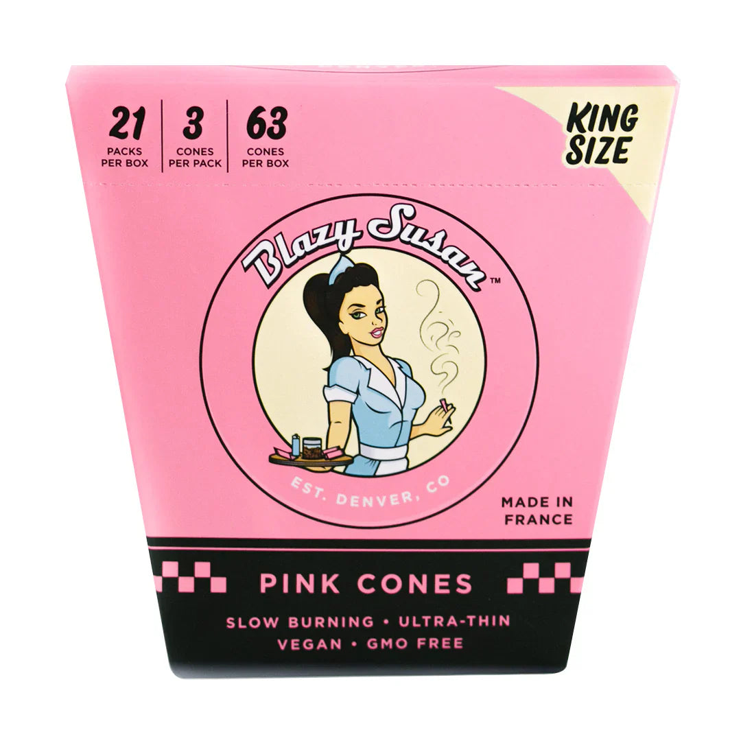 Blazy Susan Pink Paper Cones (50 Count)