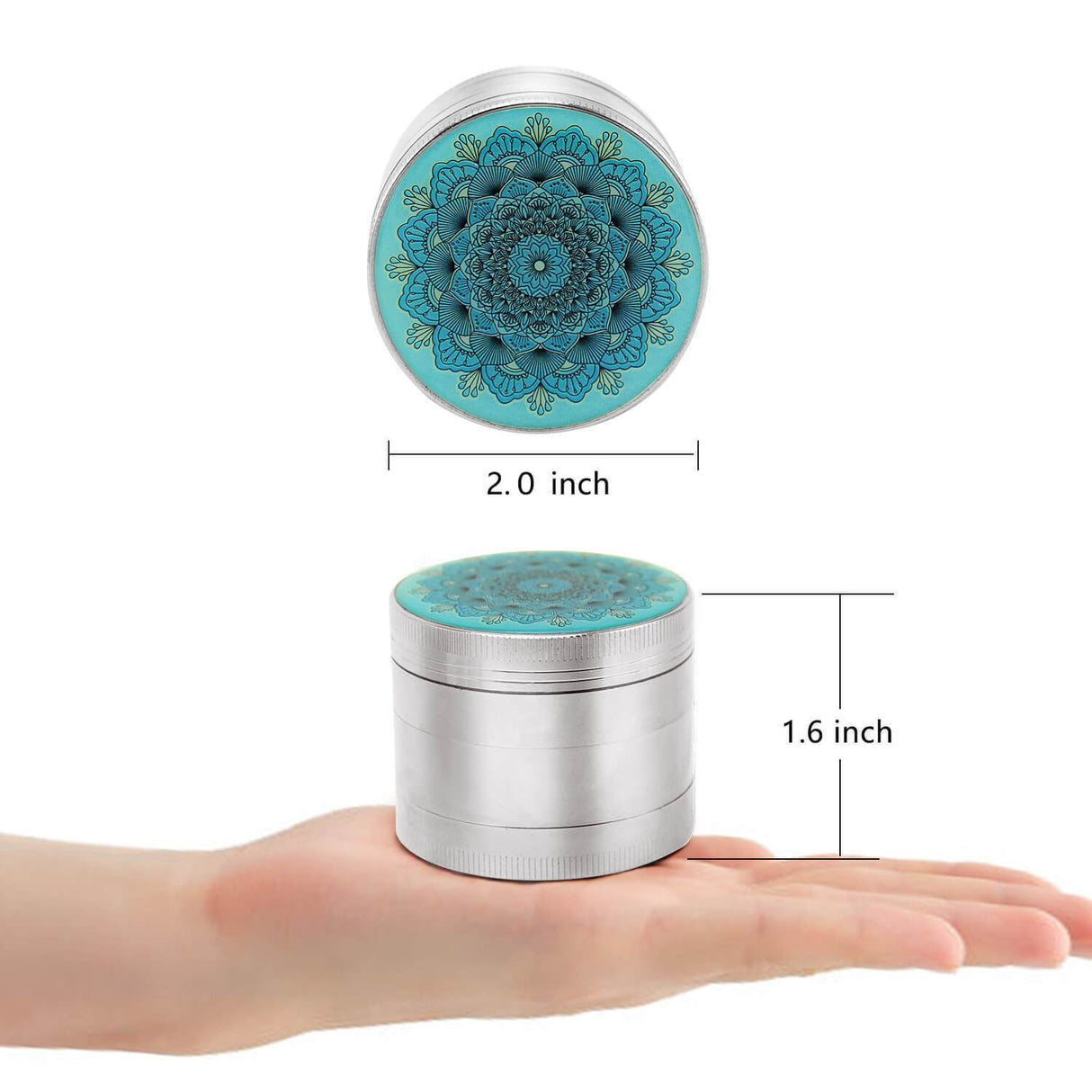 Mandala Grinder Silver
