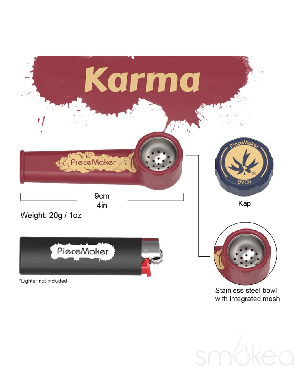 Pipa de bolsillo de silicona Piecemaker Karma