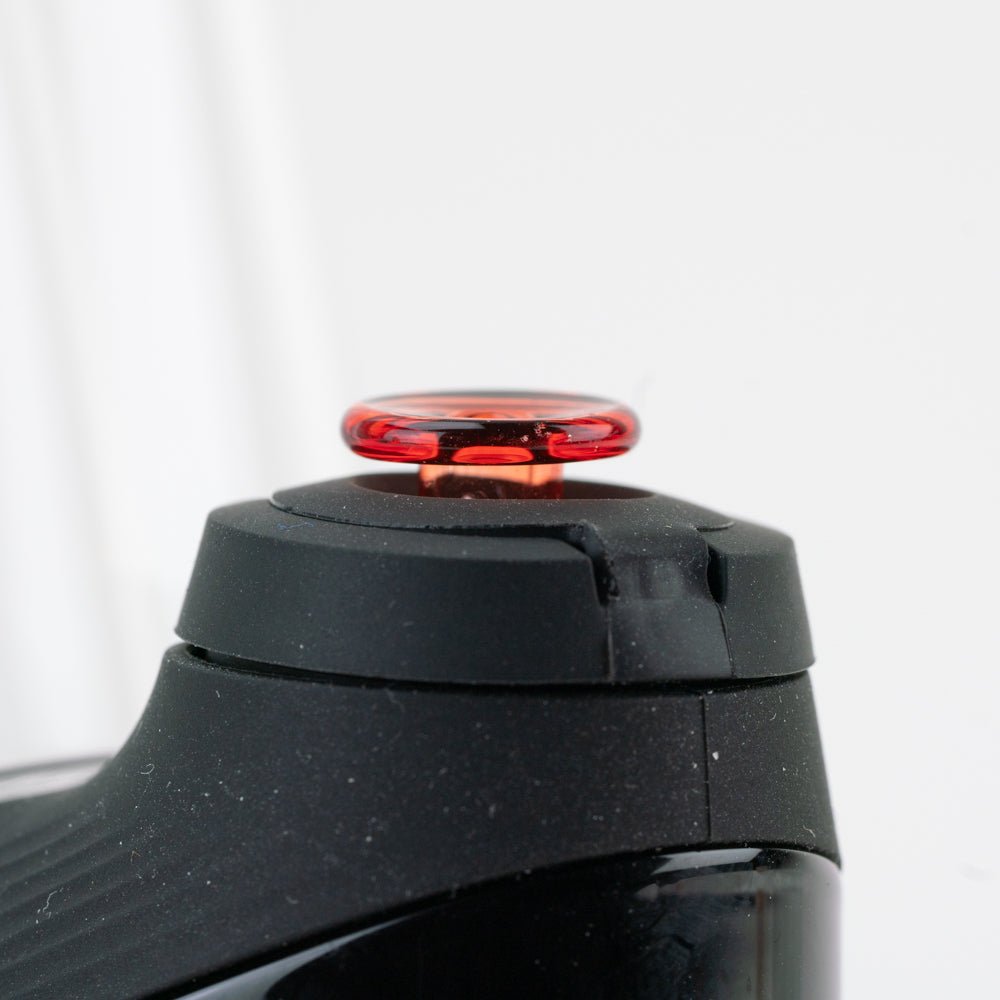 Empire Glassworks PuffCo 'New Peak' & Proxy Glass Joystick Cap - Translucent Red