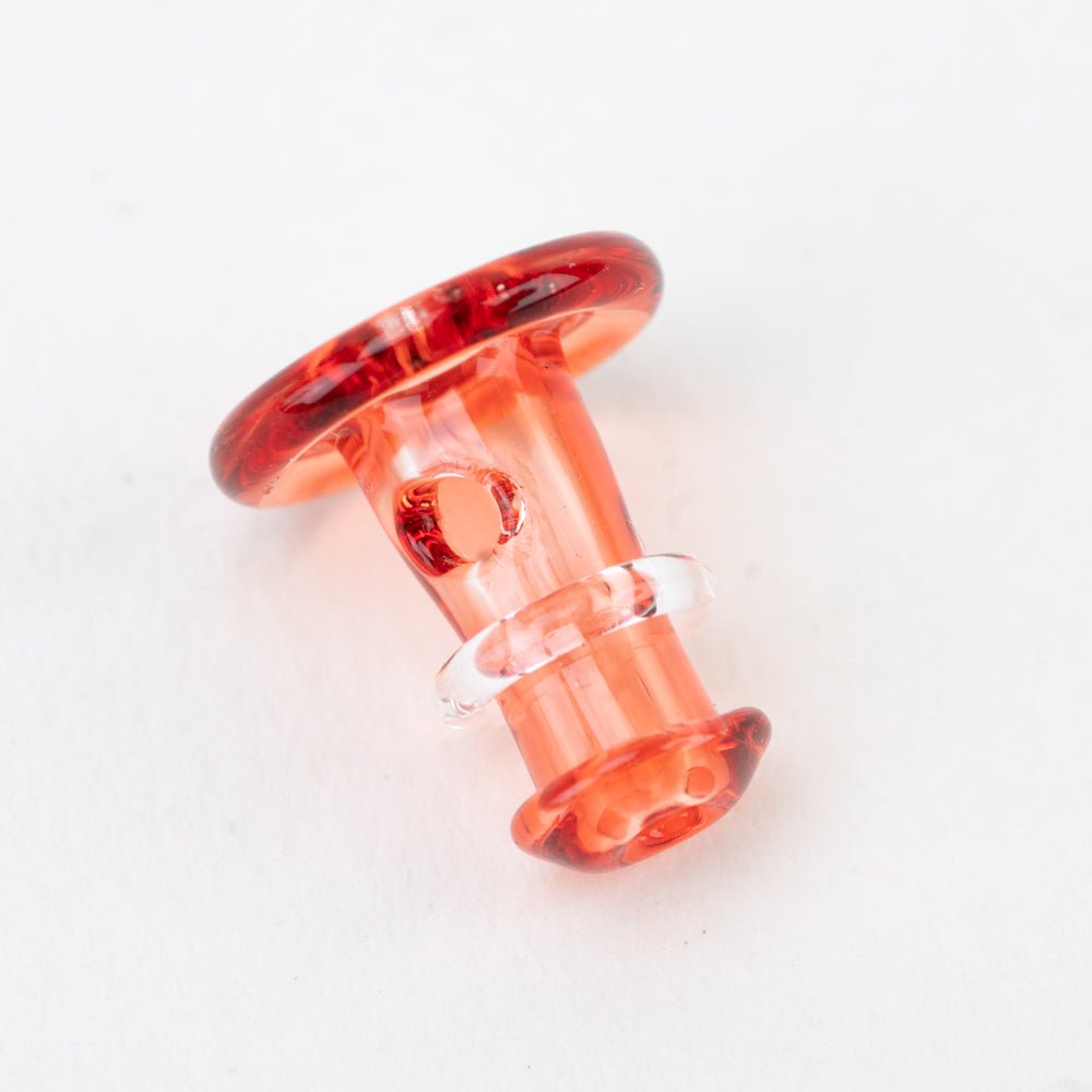 Empire Glassworks PuffCo 'New Peak' & Proxy Glass Joystick Cap - Translucent Red