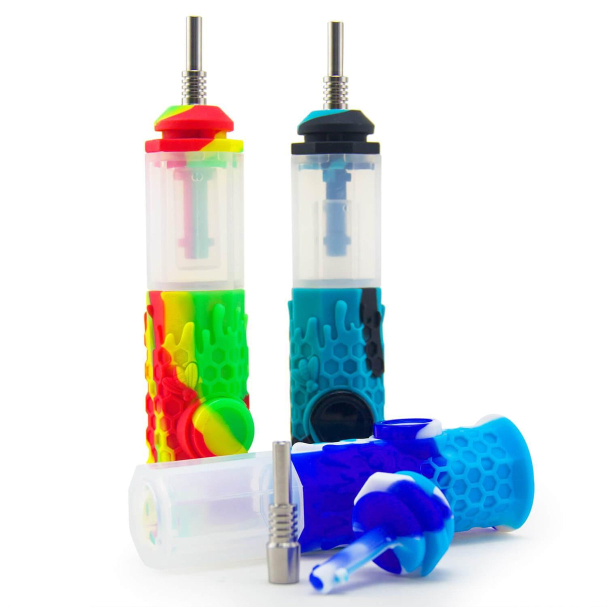 Silicone Honeycomb Honey Straw 7"
